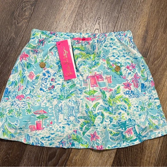 Lilly Pulitzer Blue and Pink Tropical Skirt - Picture 9 of 11